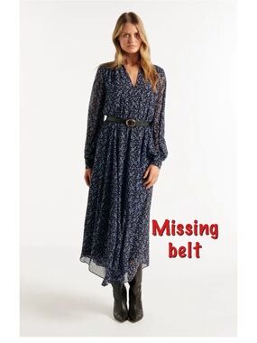 Ever New Melbourne Amber Belted Midi Dress- missing belt